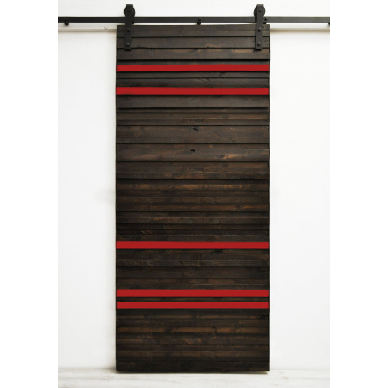 Dogberry Collections Flush Wood Painted Line Em Up Barn Door