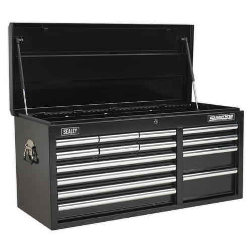 Sealey AP41149B Topchest 14 Drawer with Ball Bearing Slides Heavy-Duty - Black