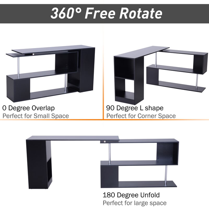 Wrought Studio Bertram Reversible L Shaped Credenza Desk Reviews