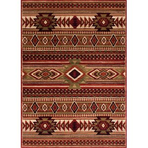 Tanner Tribal Red Rust Area Rug