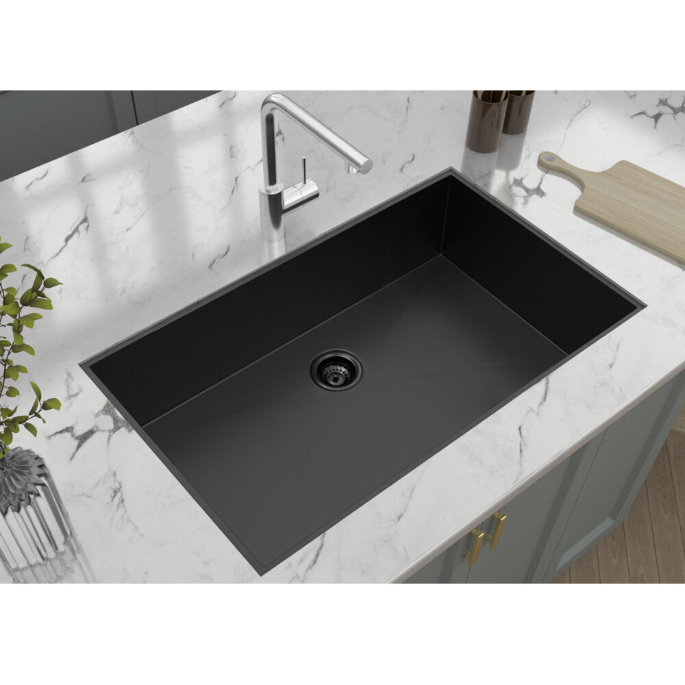 Alwen Stainless Steel 36 L X 21 W Undermount Kitchen Sink With Basket Strainer Wayfair