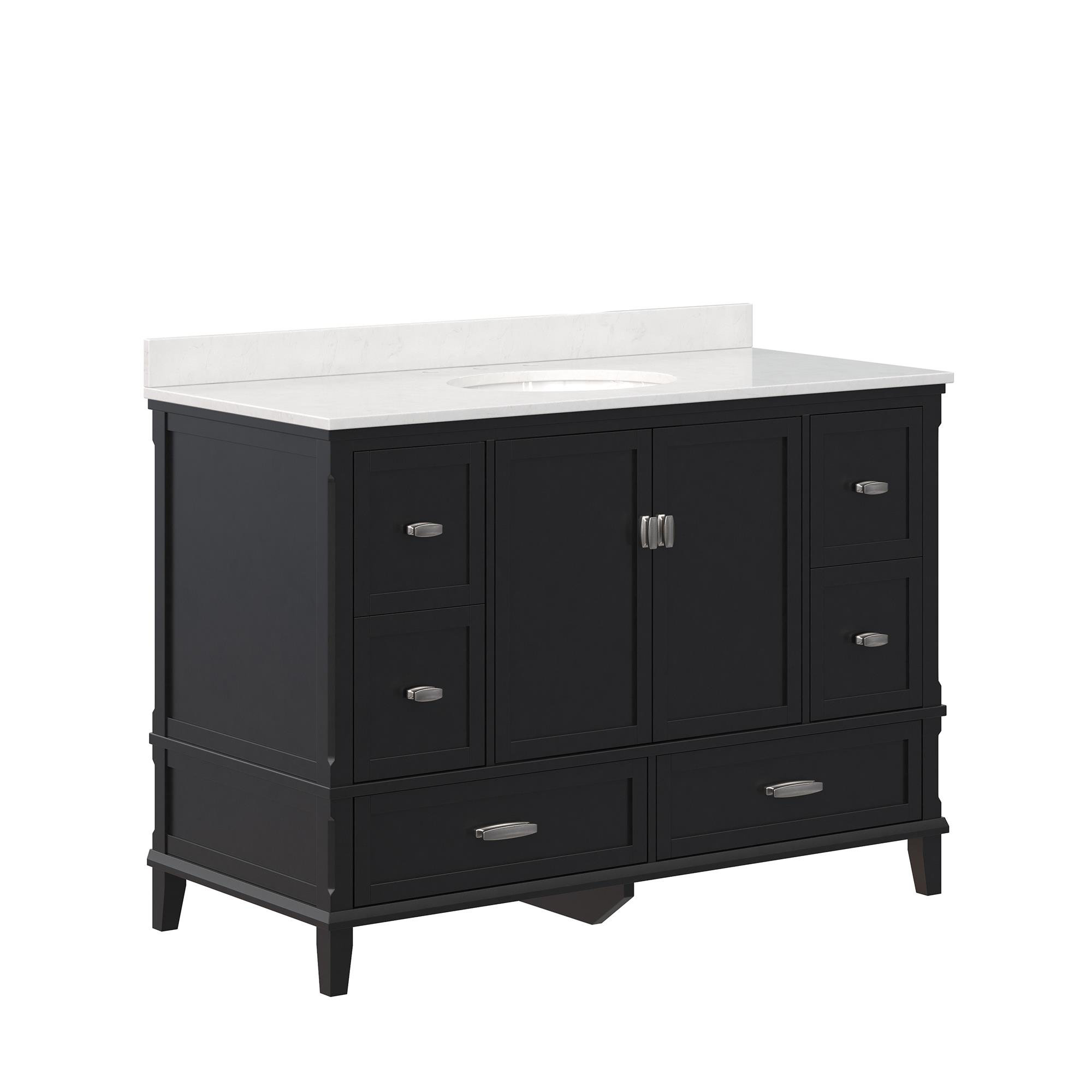 Dorel Living Otum 48'' Freestanding Single Bathroom Vanity with Stone