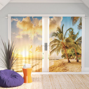 Palm Print Curtains Wayfair