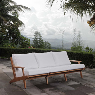 Berube Teak Patio Sofa with Cushions by