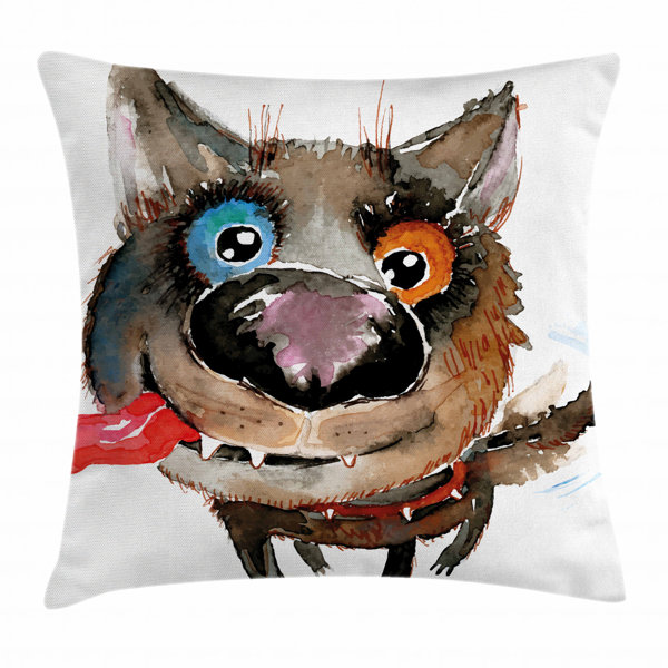 funny dog throw pillows