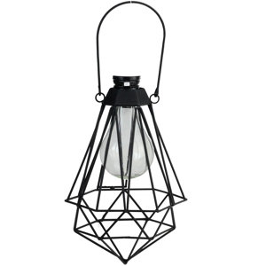 Audrey Geometric Solar Powered 1-Light Outdoor LED Hanging Lantern