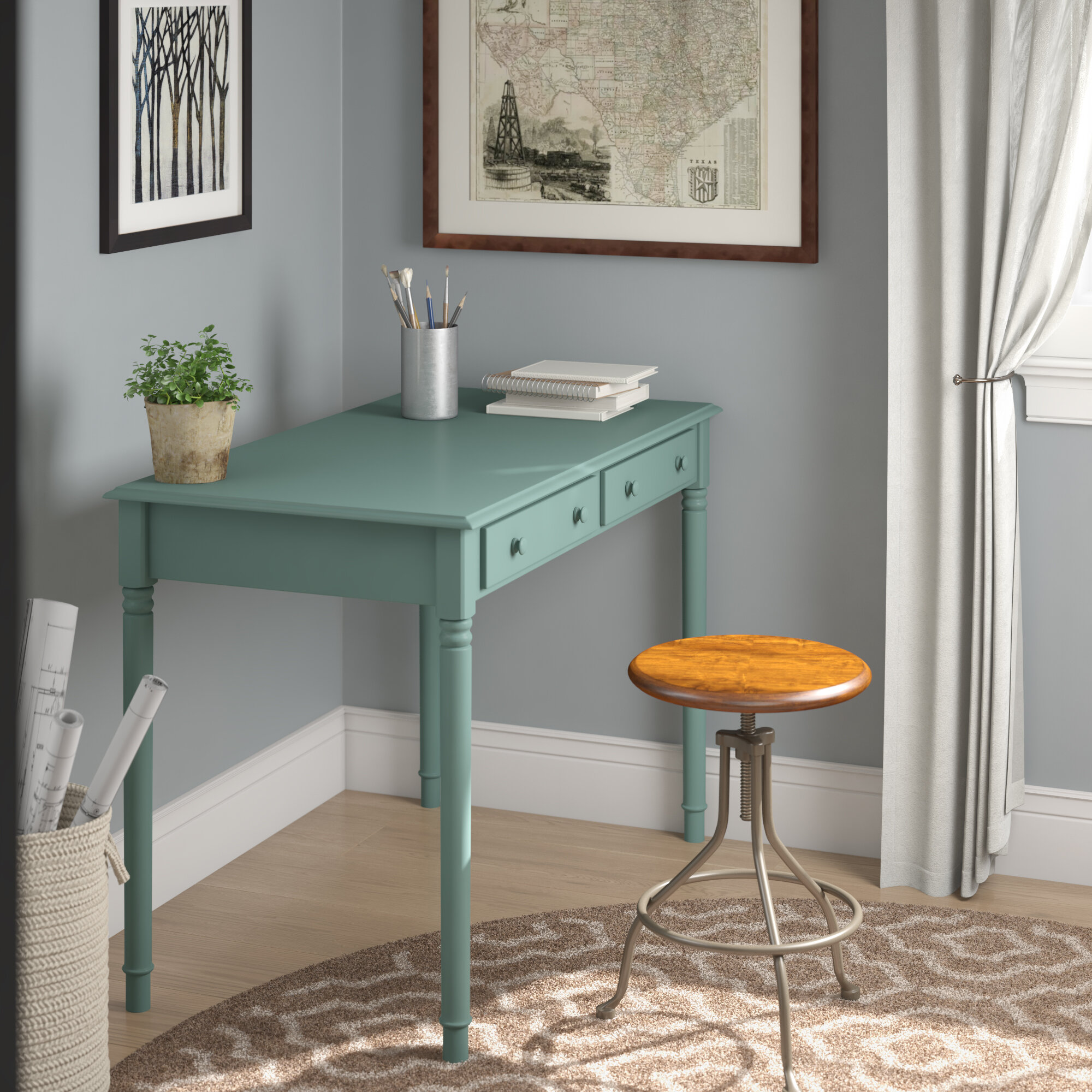 writing desk green