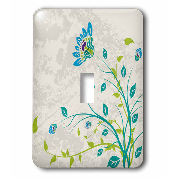 3drose Art Nouveau Style Flowers On Grunge Floral Decorative Nature 1 Gang Toggle Light Switch Wall Plate Wayfair