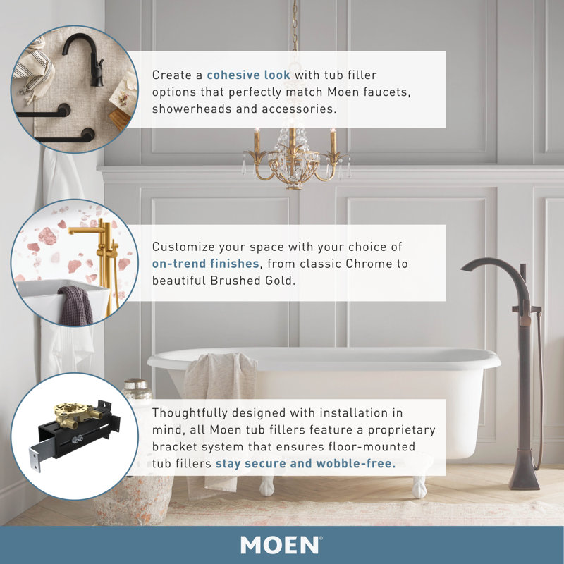 Moen Voss Single Handle Floor Mounted Freestanding Tub Filler