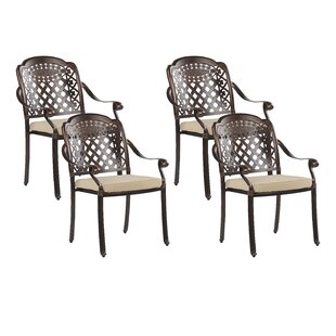 Frame Stacking Garden Chair With Cushion (Set Of 4) By Astoria Grand