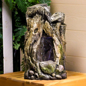 Rain Forest Fiberglass Fountain Edition with LED Light