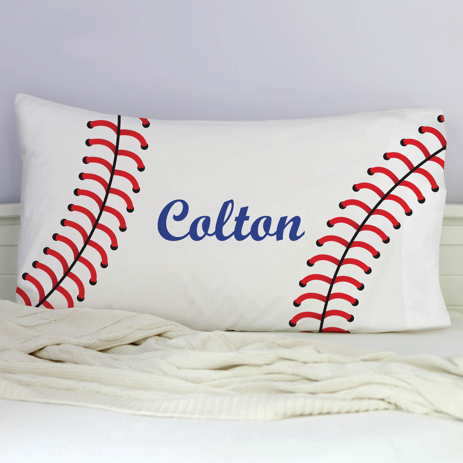 Zoomie Kids Kinnear Personalized Baseball Pillowcase & Reviews Wayfair