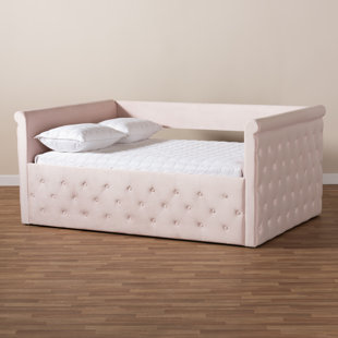 Cornell Modern And Contemporary Velvet Upholstered Daybed by Rosdorf Park Today Only Sale