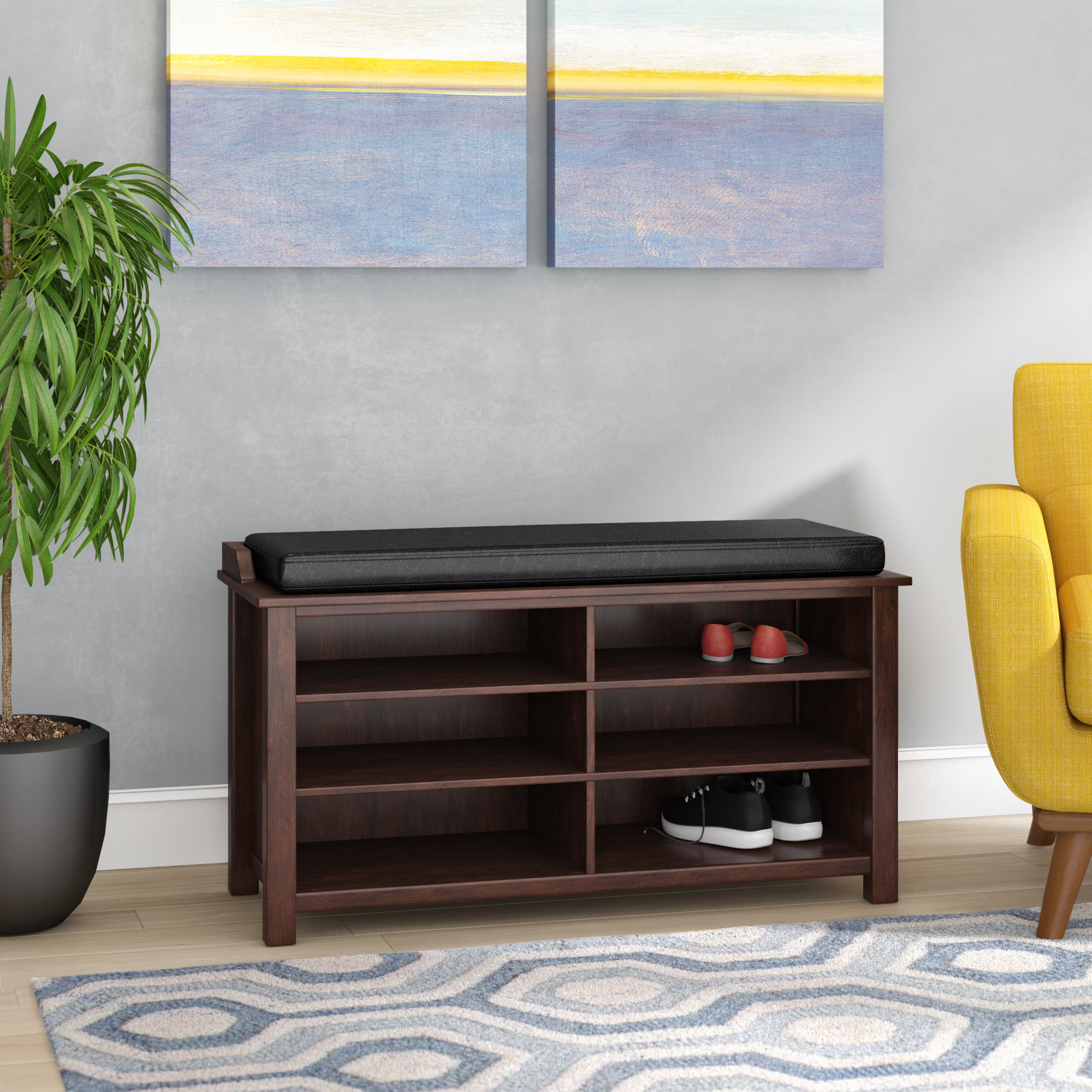 Latitude Run 12 Pair Shoe Storage Bench Reviews Wayfair