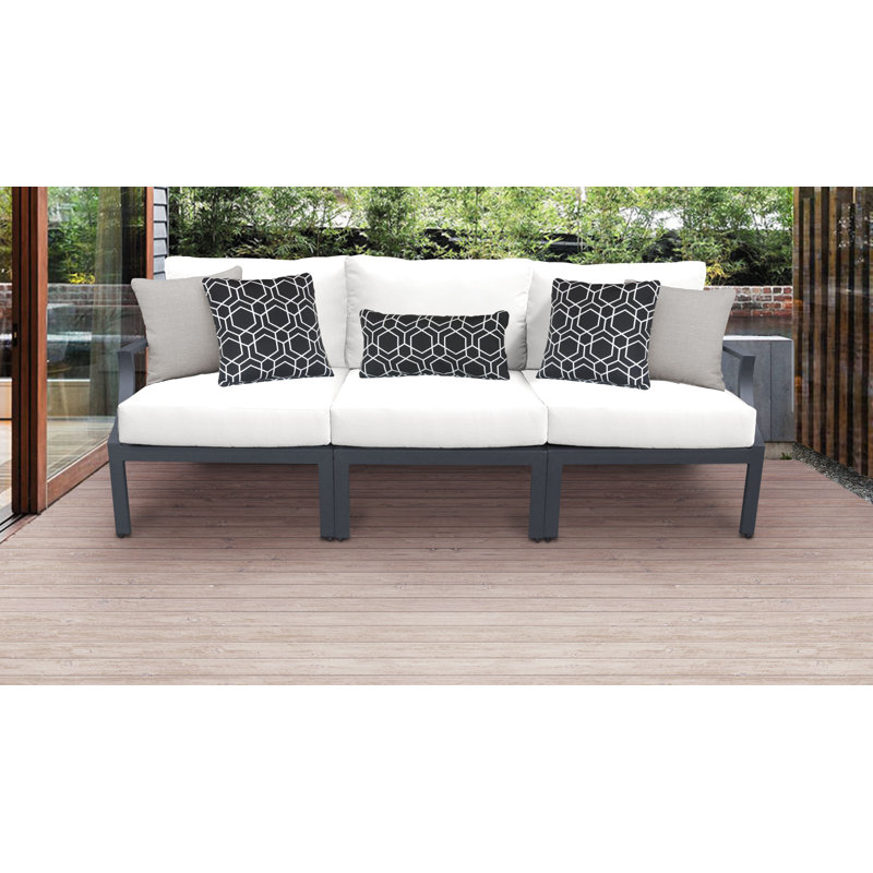 Ivy Bronx Benner Outdoor Aluminum 3 Piece Sectional Seating Group With Cushion Reviews