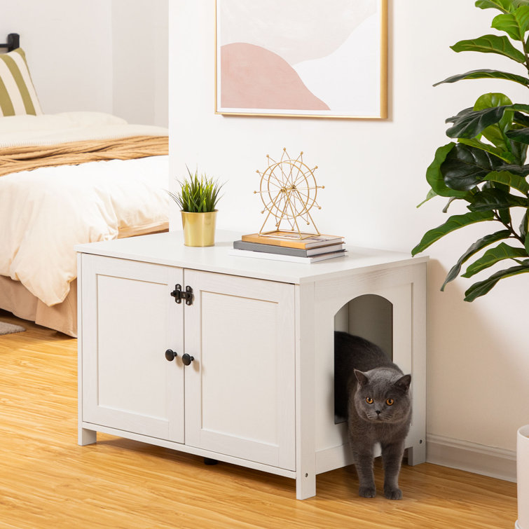 litter box in bedroom