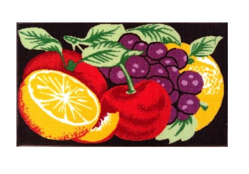 19x32 Slice Wedge Kitchen Rug Mat Lite Blue Washable Mats Rugs