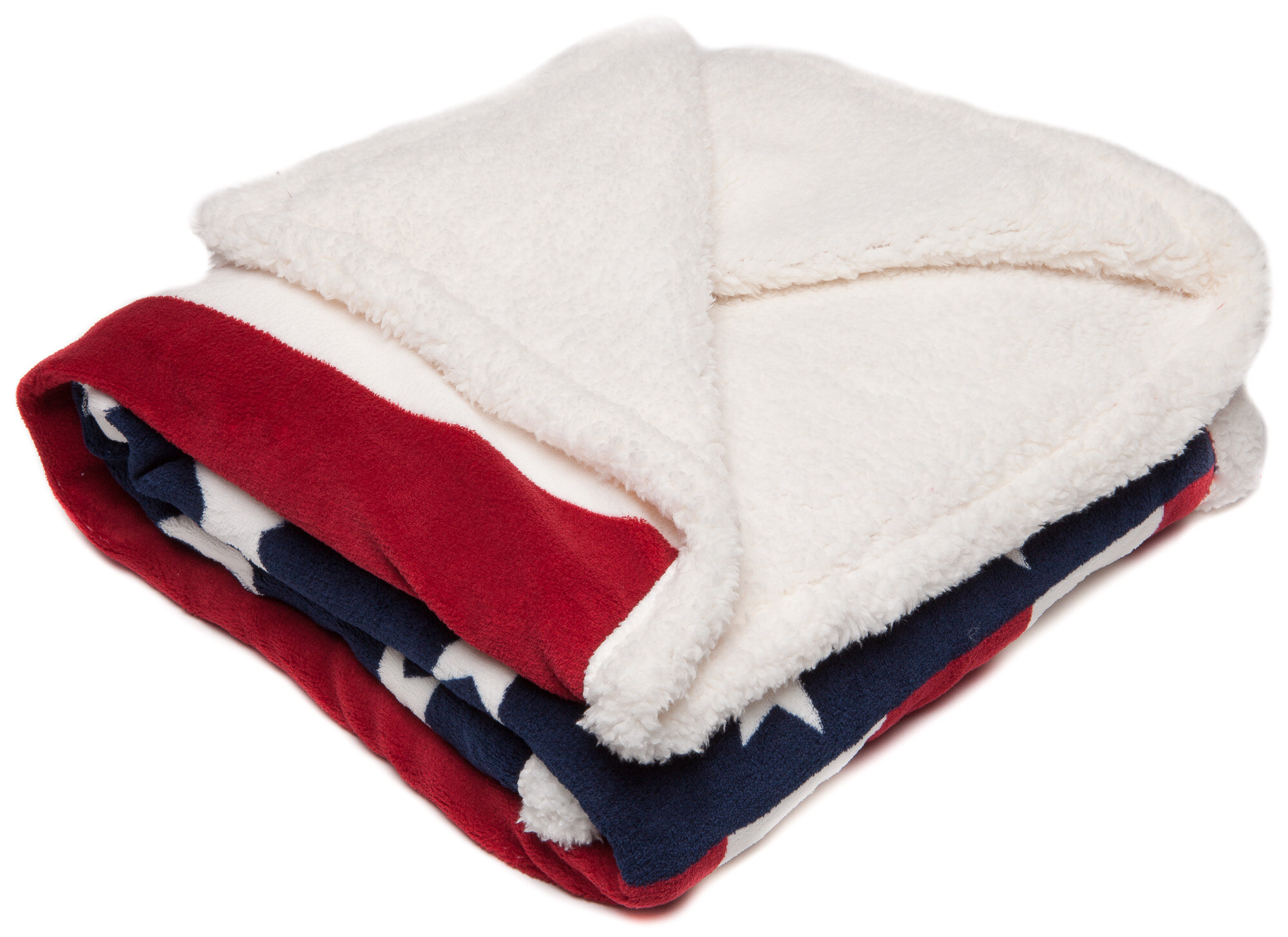 Chanasya US Flag Print Super Soft Sherpa Throw Blanket Reviews Wayfair