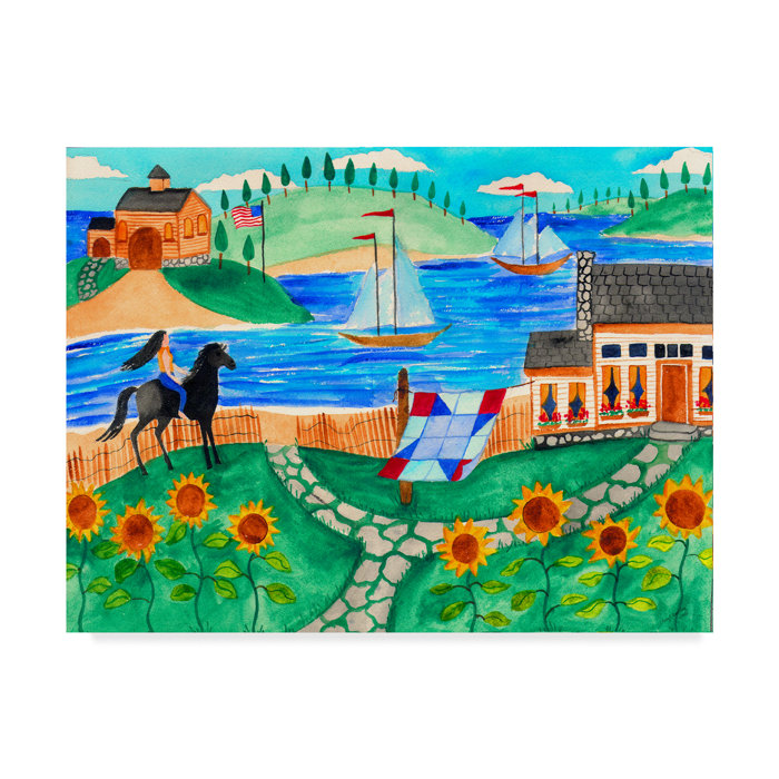 Winston Porter Cottage By The Sea Acrylic Painting Print On