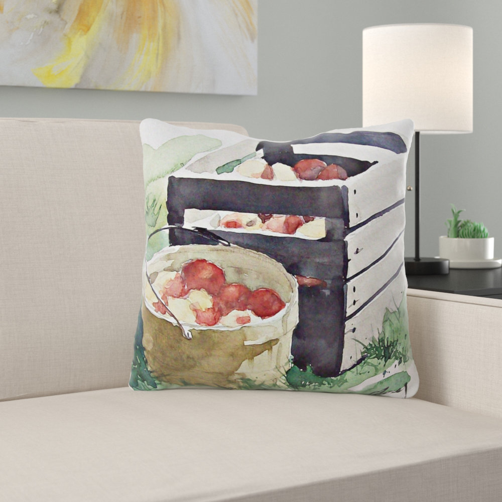 Ebern Designs Bumgarner Watercolor Throw Pillow Wayfair