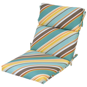 Allegra Reversible Stripe Outdoor Dining Chair Cushion