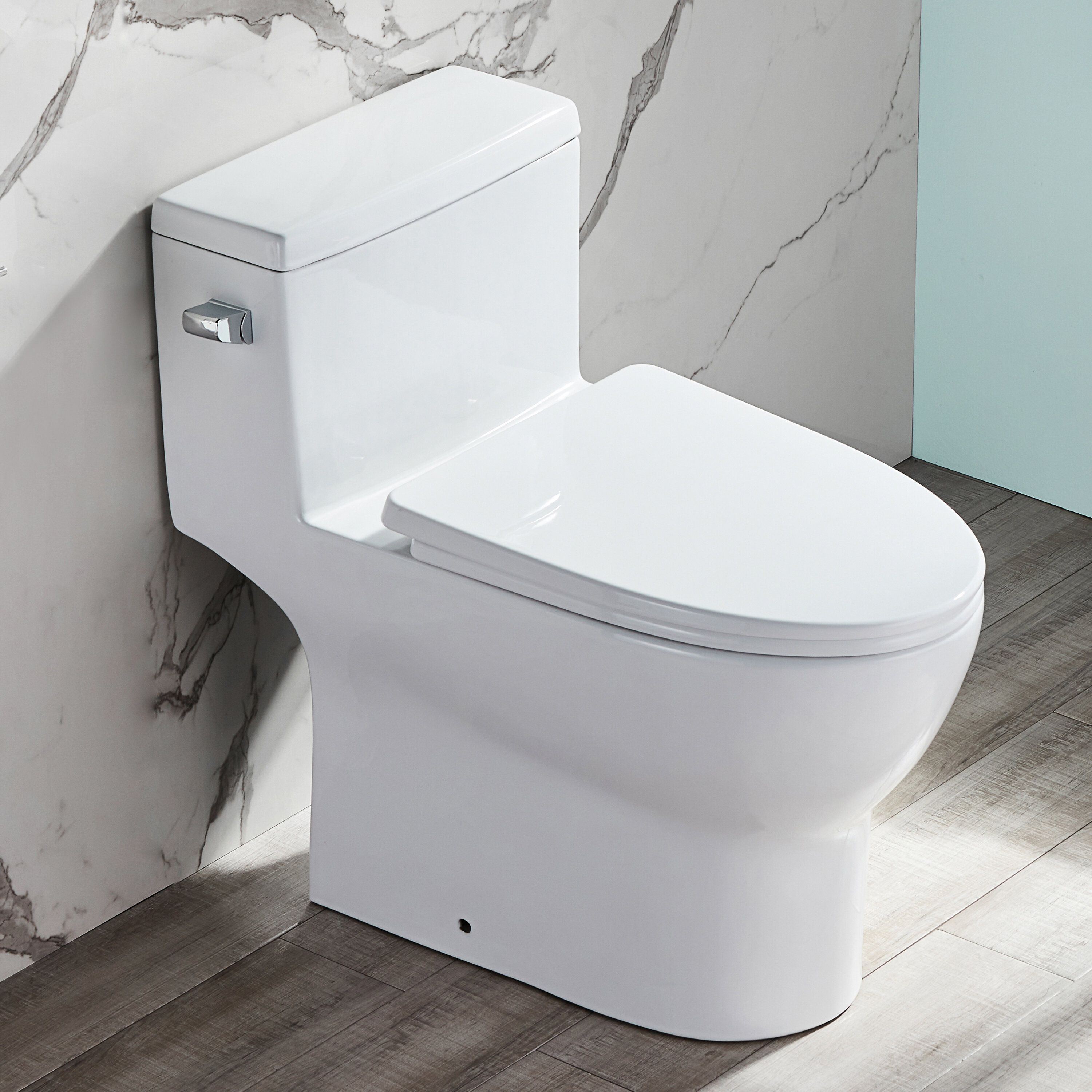 Deervalley Comfort Height 1 28 Gpf Water Efficient Elongated One Piece Toilet Seat Included Reviews Wayfair