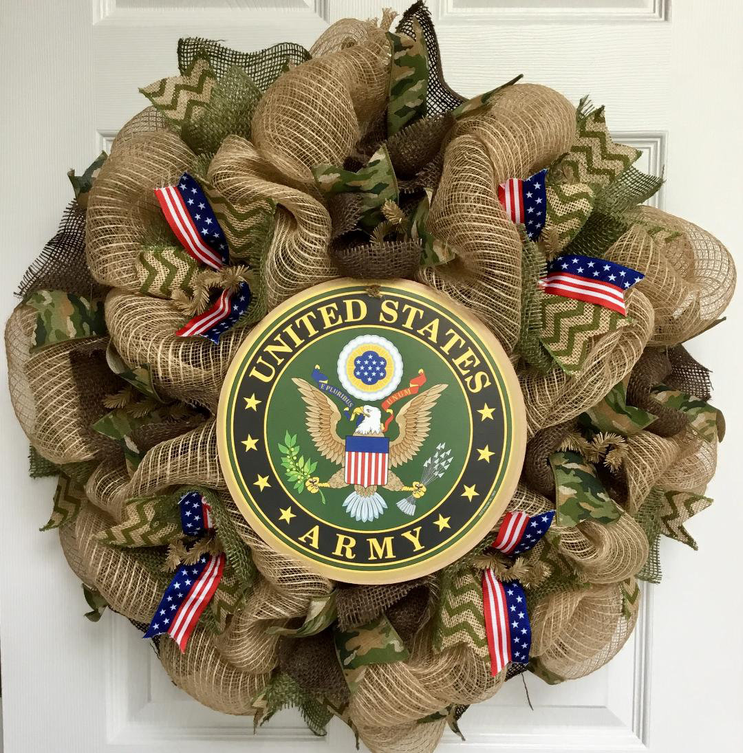 camo burlap rolls for wreaths