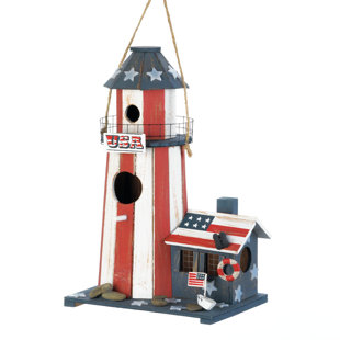 View Patriotic Lighthouse 12 in X 8 in X 5 5 in
