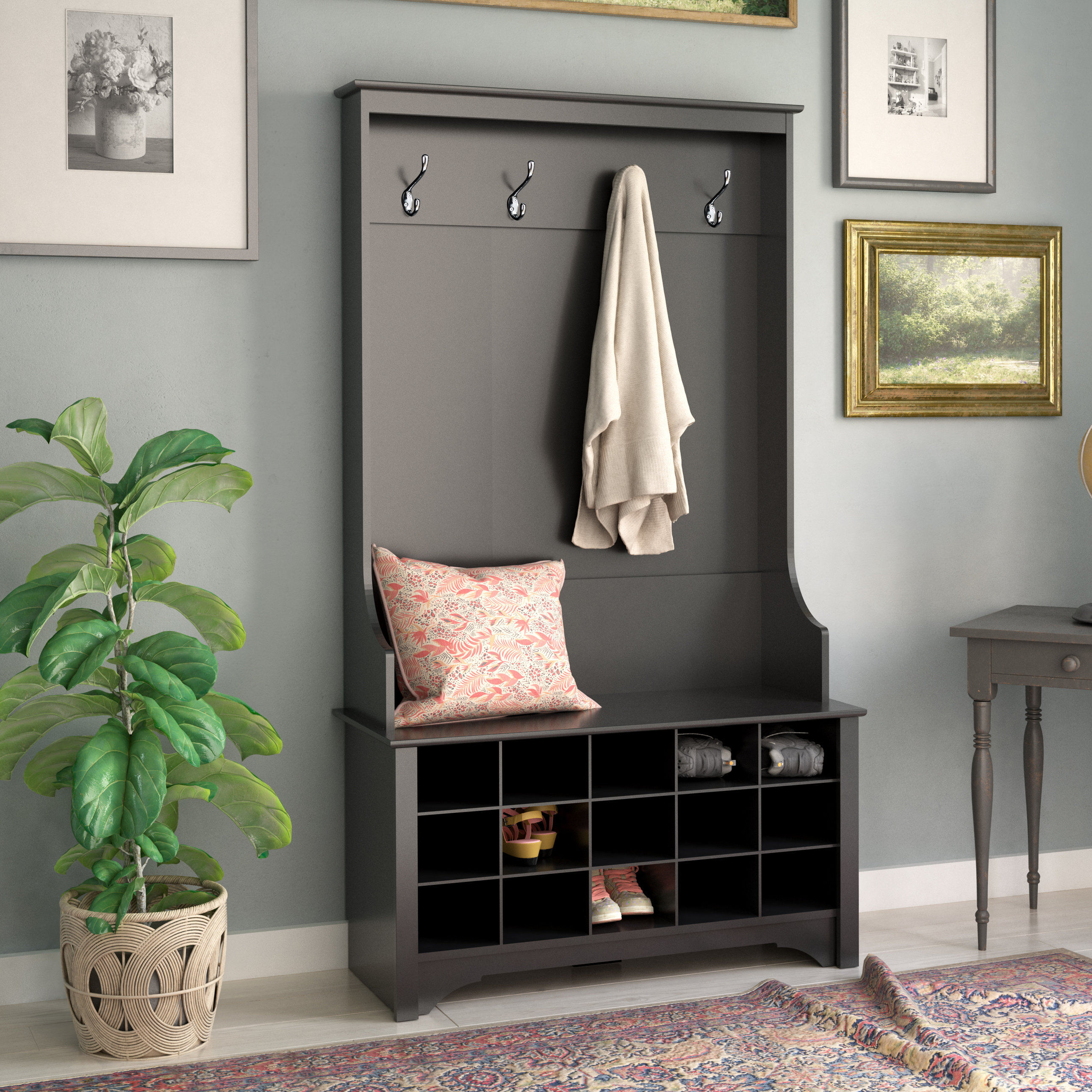 Hall Tree With Shoe Storage