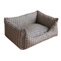 plaid dog beds