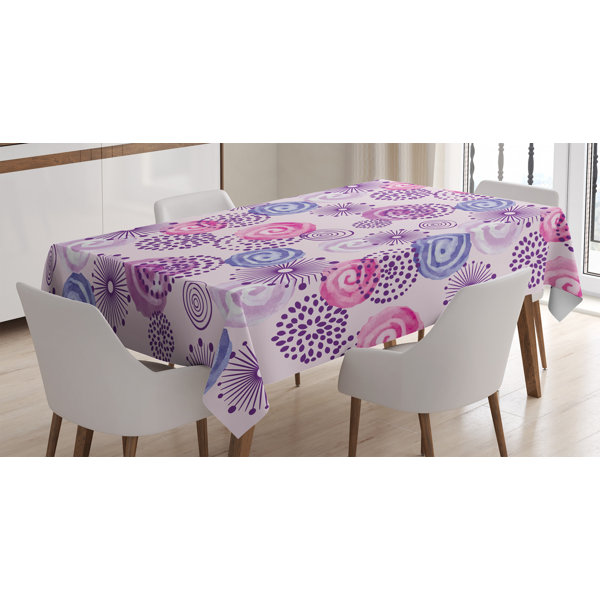 East Urban Home Ambesonne Purple Tablecloth Watercolor Style