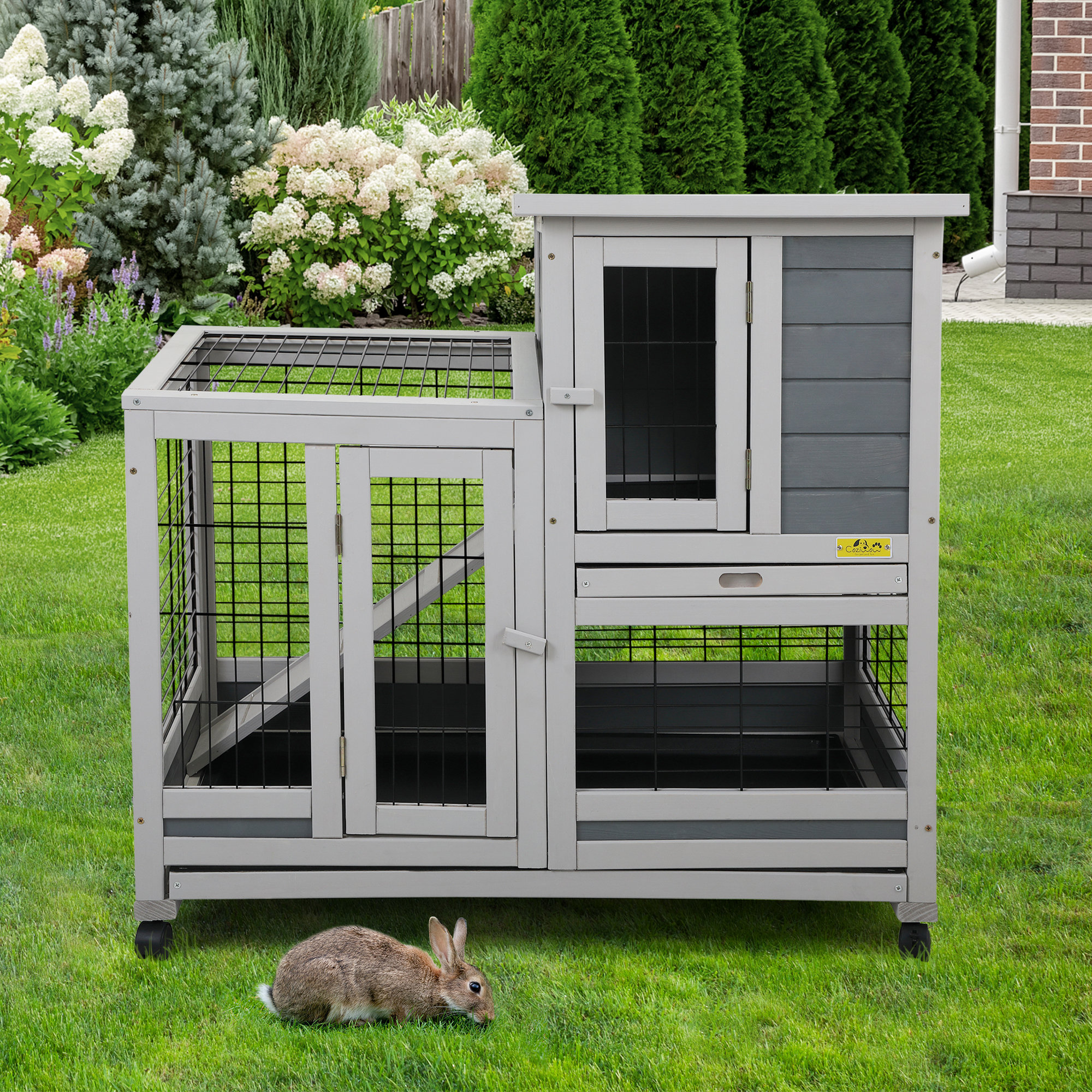 rabbit hutch for 4 rabbits