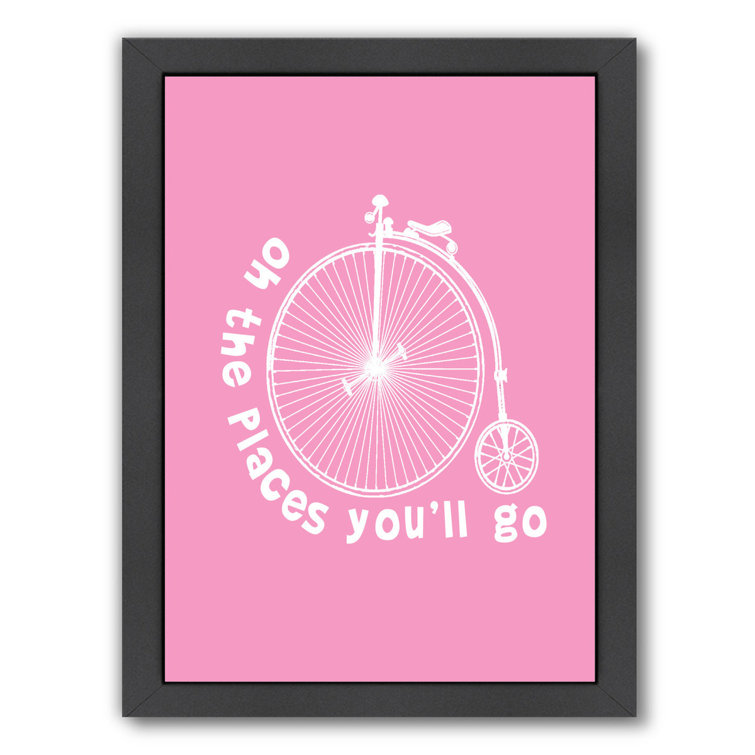 East Urban Home Dr Seuss Bike Pink By Indigo Sage Framed Graphic Art Wayfair