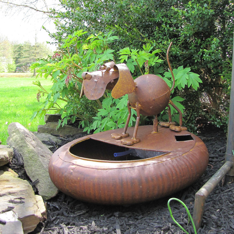 garden water fountain for dogs