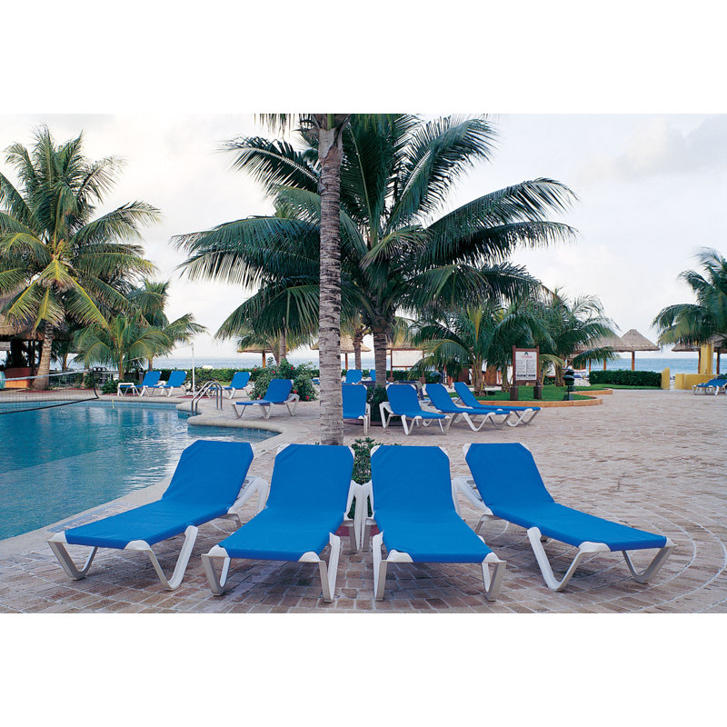 green resin sun lounger