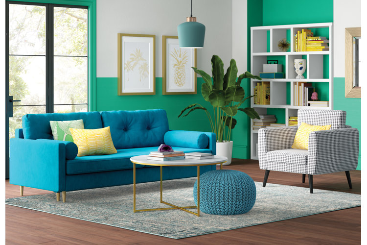 green yellow color scheme for living room