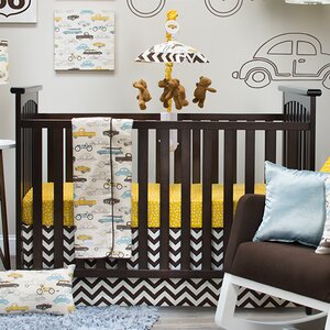 Traffic Jam 3 Piece Crib Bedding Set