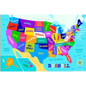 USA Map Personalized Placemat