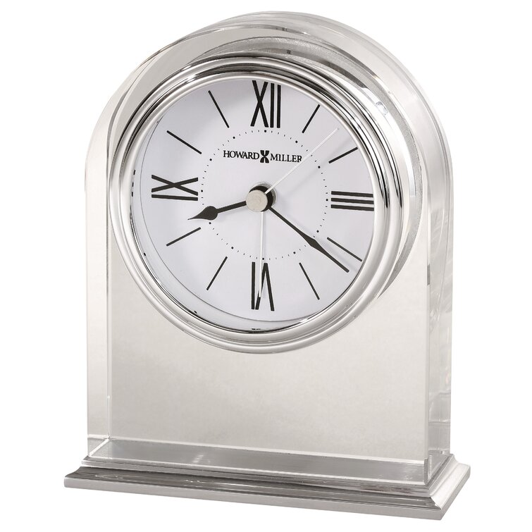 FORGERY  SILVER CHROME FRAME MANTLE CLOCK HANGING MANTLE OFFICE TABLE CLOCK NEW 