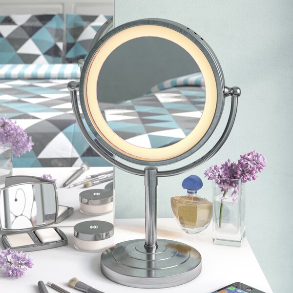 tabletop makeup mirror with lights