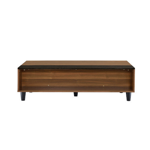 Millwood Pines Asgut Solid Wood Lift Top 4 Legs Coffee Table with