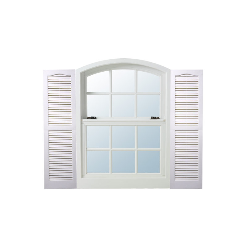 Alpha Shutters Exterior Vinyl Louvered Shutters Wayfair