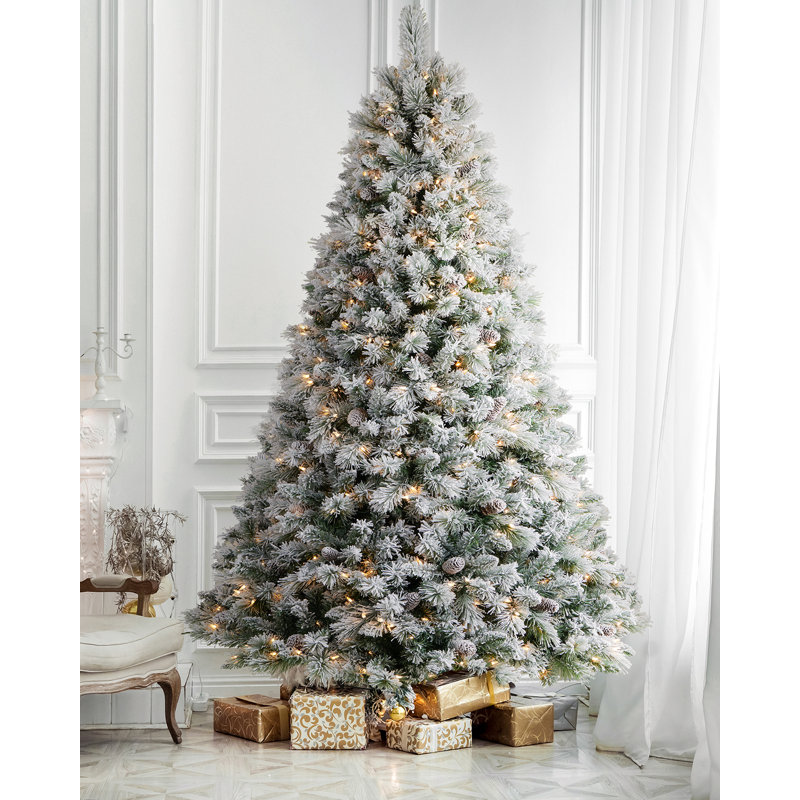 Prelit Snow Flocked Artificial Christmas Tree