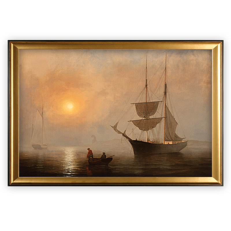 Longshore Tides Ship In Fog And Gloucester Harbor Acrylic