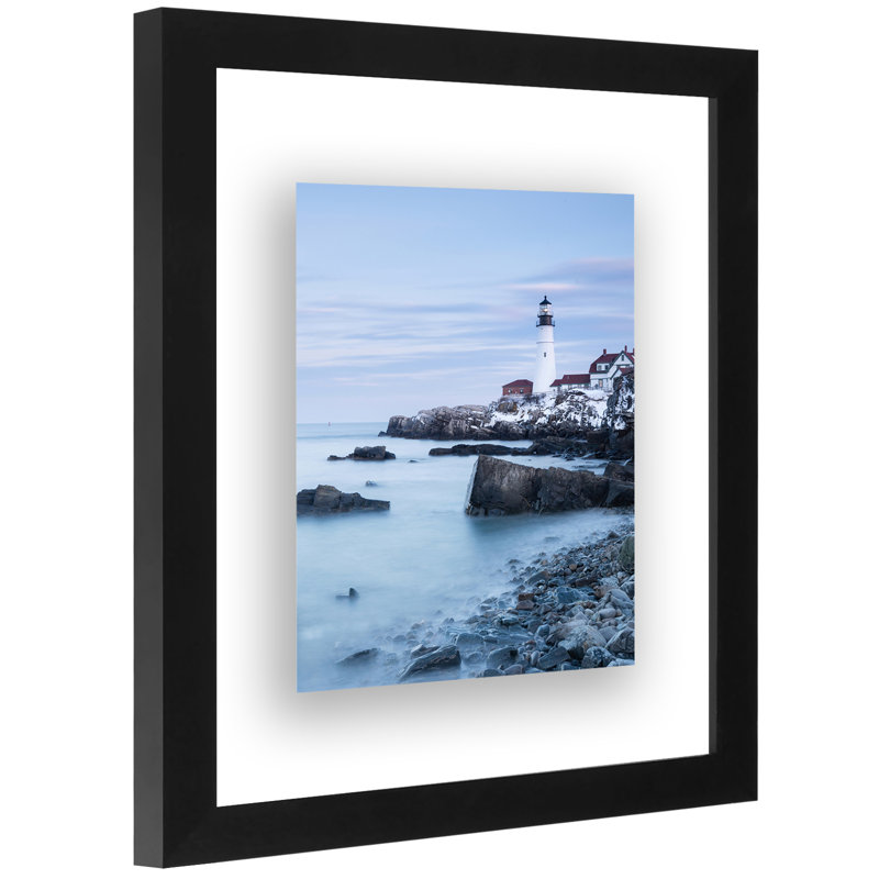 Floating Picture Frame With Polished Glass For Hanging And Tabletop Horizontal And Vertical Format