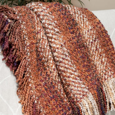 Bedford Cottage Kennebunk Home Kennebunk Woven Throw Color Russet
