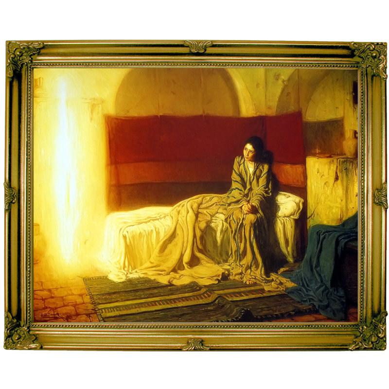 Historic Art Gallery The Annunciation By Henry Ossawa Tanner Framed Painting Print Wayfair Ca 'the annunciation' was created in 1898 by henry ossawa tanner in realism style. the annunciation by henry ossawa tanner framed painting print