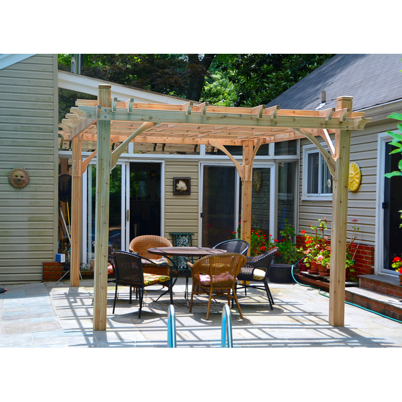 Outdoor Living Today Breeze 10 Ft W X 12 Ft D Solid Wood Pergola