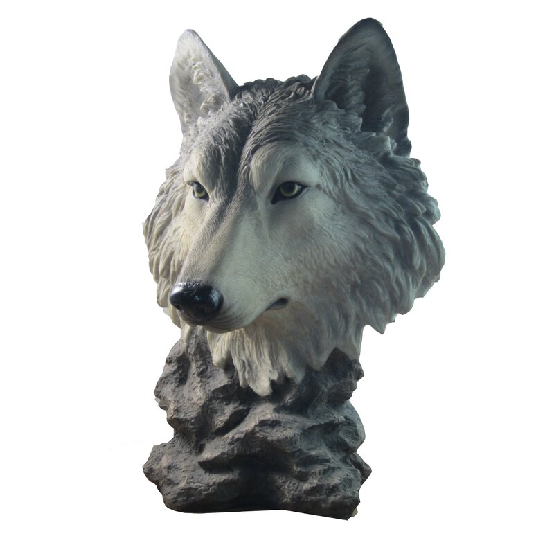 Loon Peak® Kylan Wolf Head Bust | Wayfair.ca