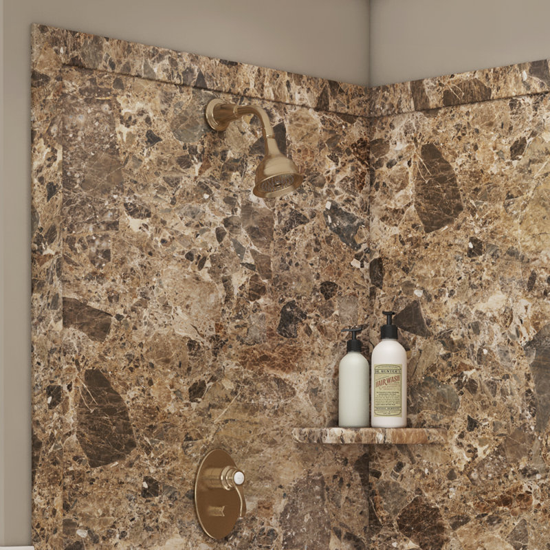 Flexstone Splendor 80 X 40 X 40 Two Panel Shower Wall Wayfair